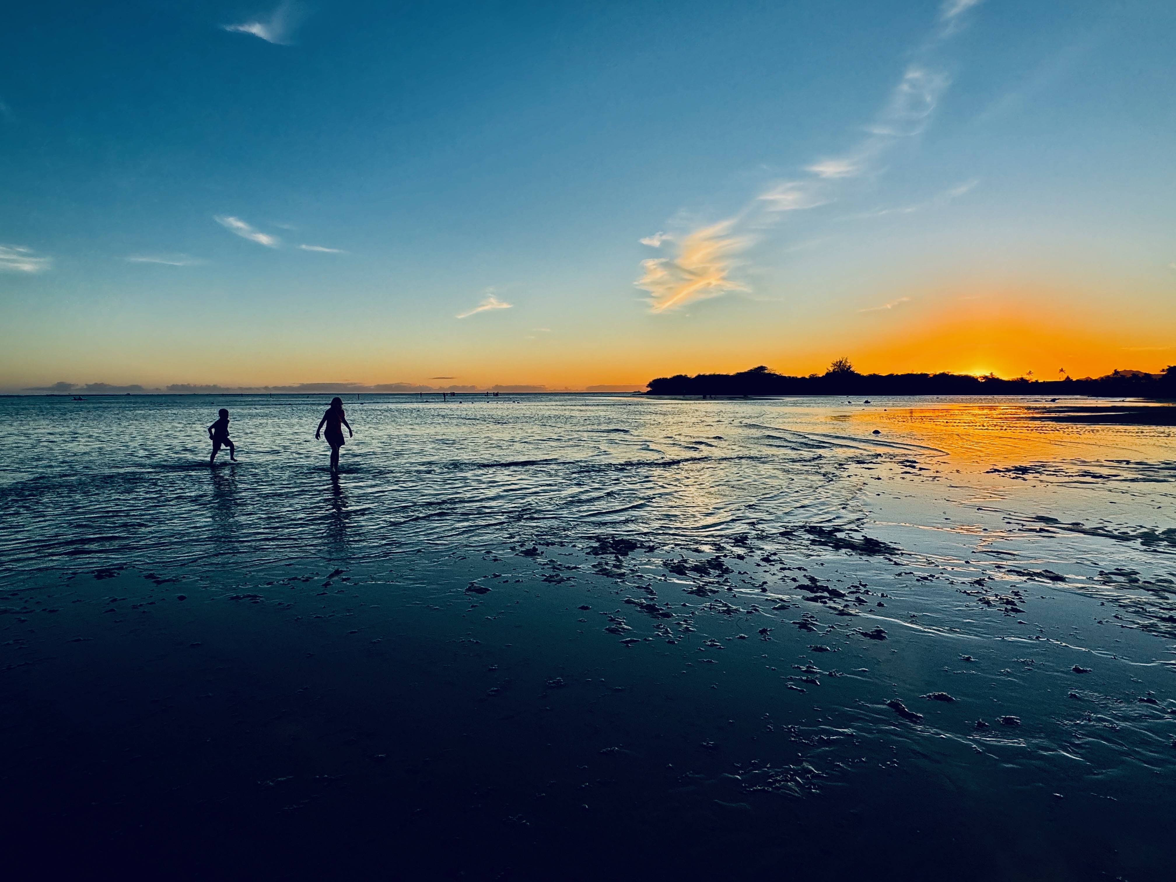 Children running on the beach 