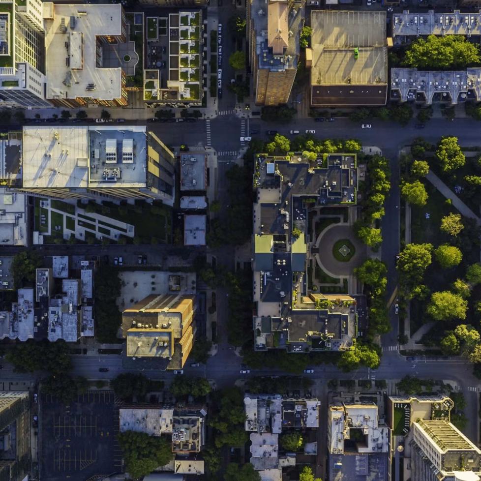 Aerial View of a City